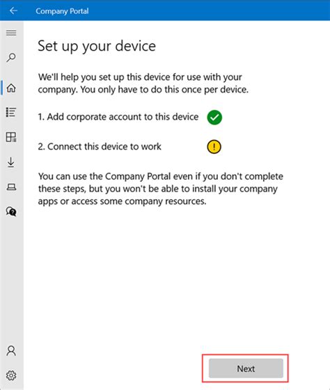 Enroll your device .